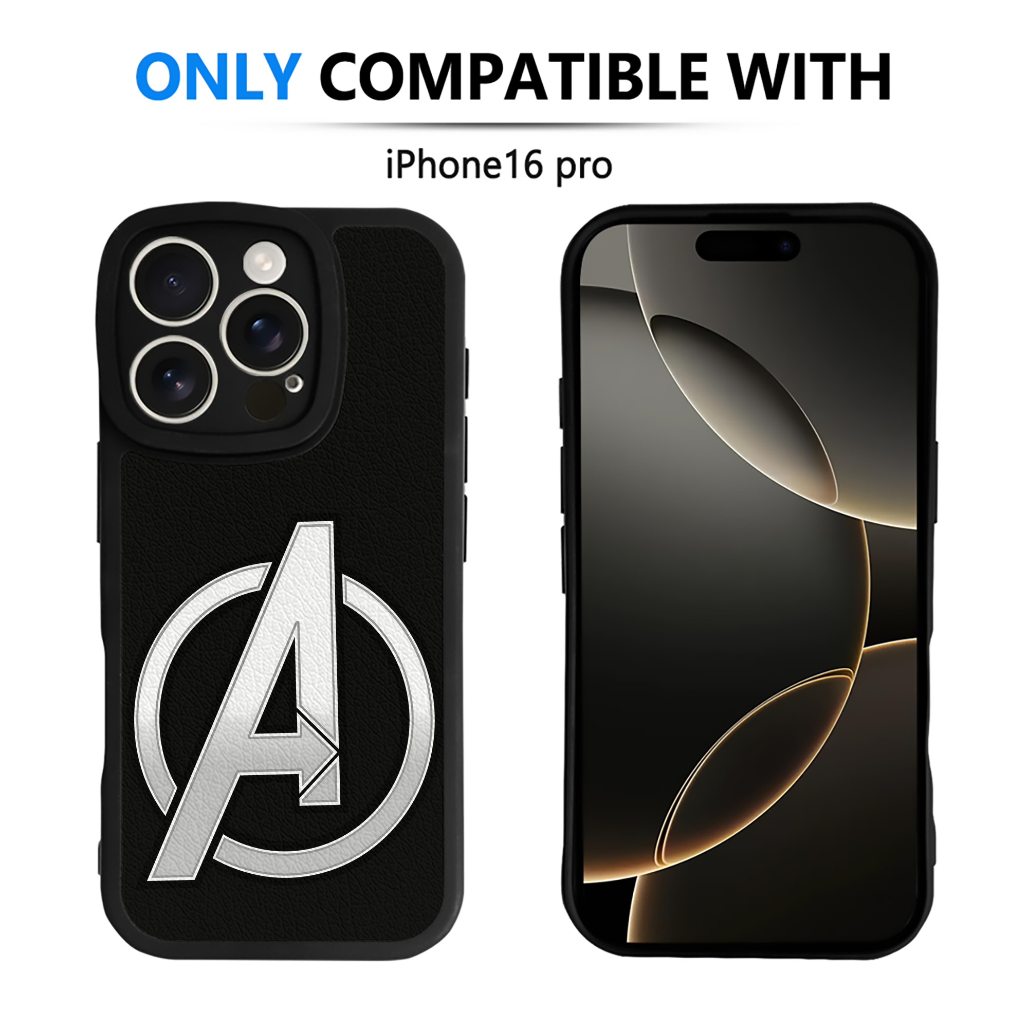 （画像用） アベンジャーズ The Avengers 【iPhone 16シリーズ対応】シリコンスマホケース（レザー調） 材質：シリコン